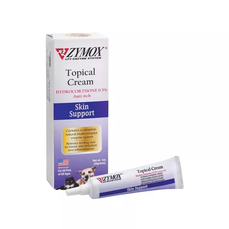 Zymox Topical Cream With 0.5% Hydrocortisone For Pets, 1-oz