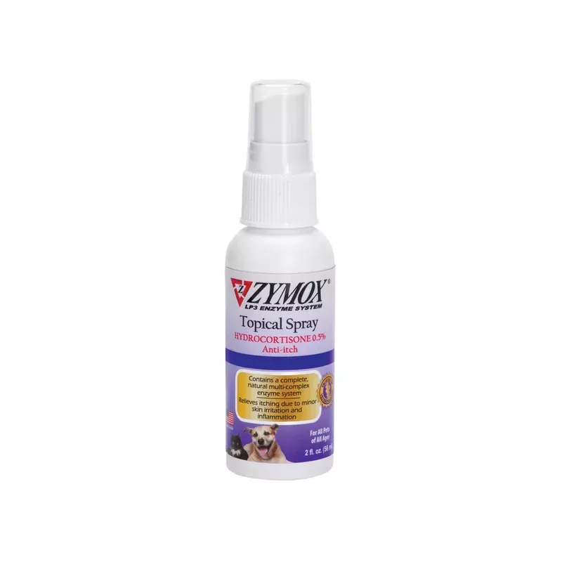 Zymox Topical Spray With 0.5% Hydrocortisone For Pets, 2-oz